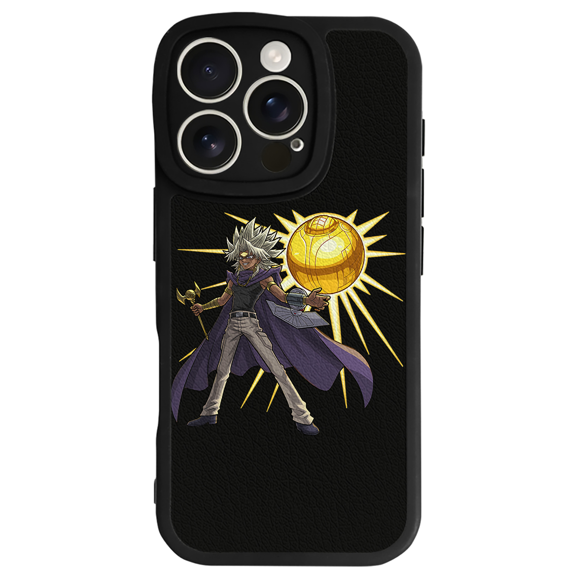 （画像用） 遊☆戯☆王 Yu-Gi-Oh! 【iPhone 16シリーズ対応】シリコンスマホケース（レザー調） 材質：シリコン